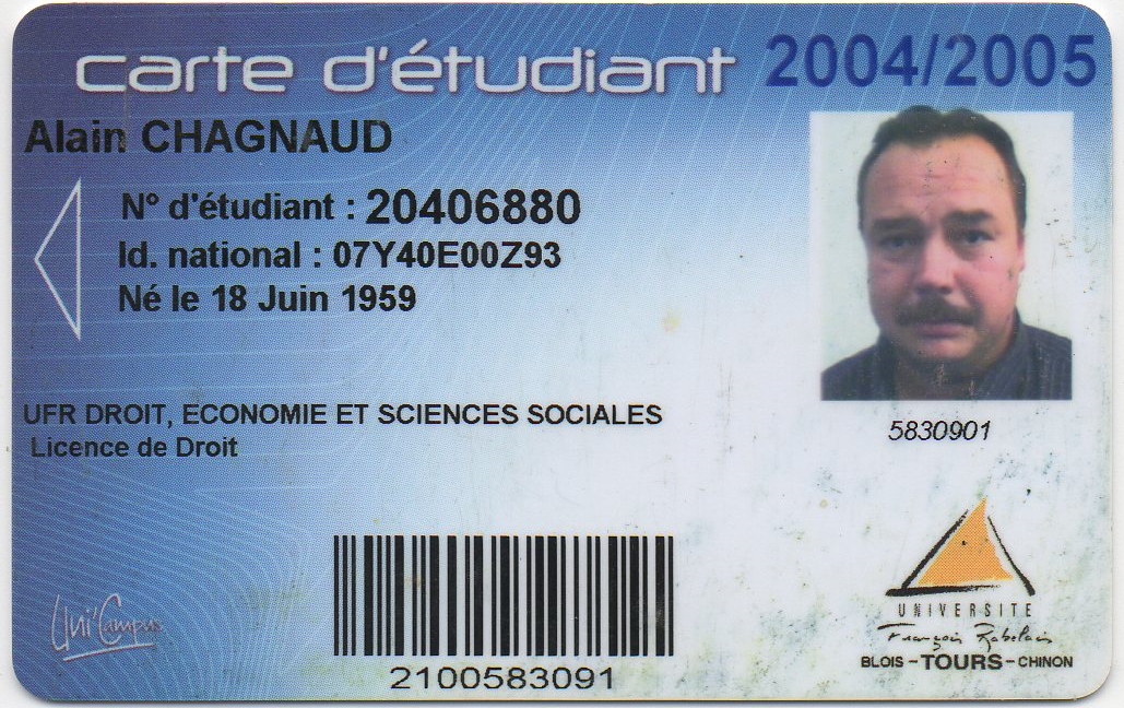 Carte etudiant droit